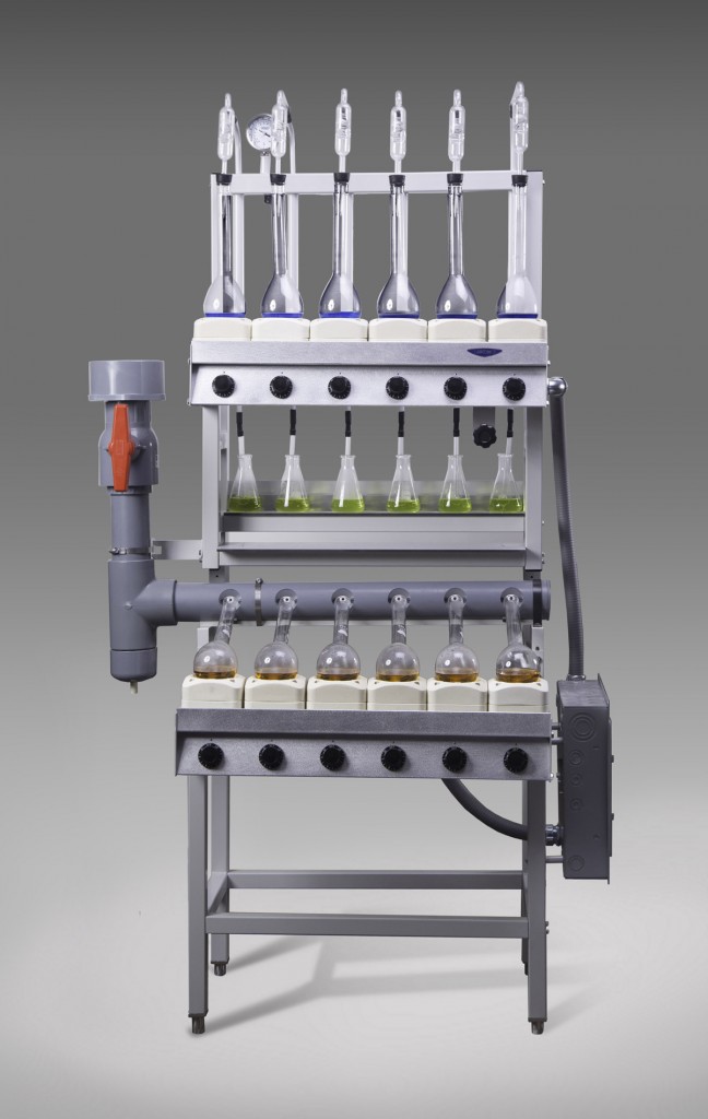 Six-Place Open Combination Kjeldahl Digestion/Distillation Apparatus