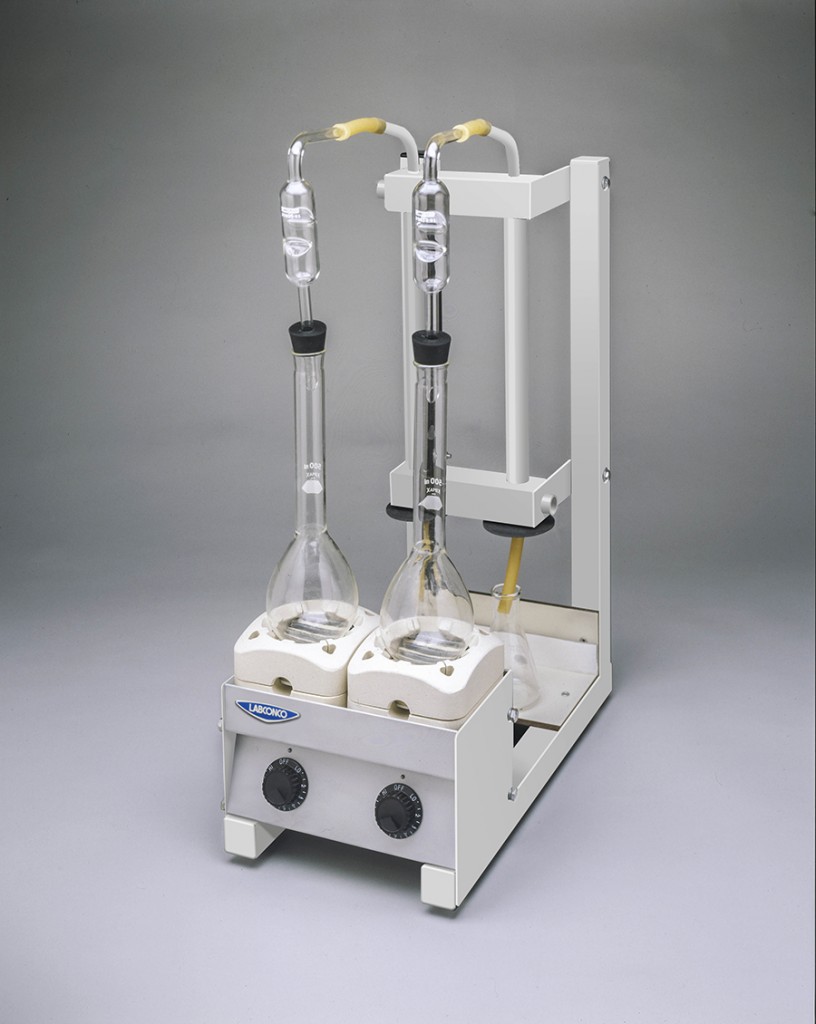 Two-Place Kjeldahl Distillation Apparatus