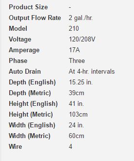 Barnstead a1065-c Specifications Barnstead a1065-c Specifications