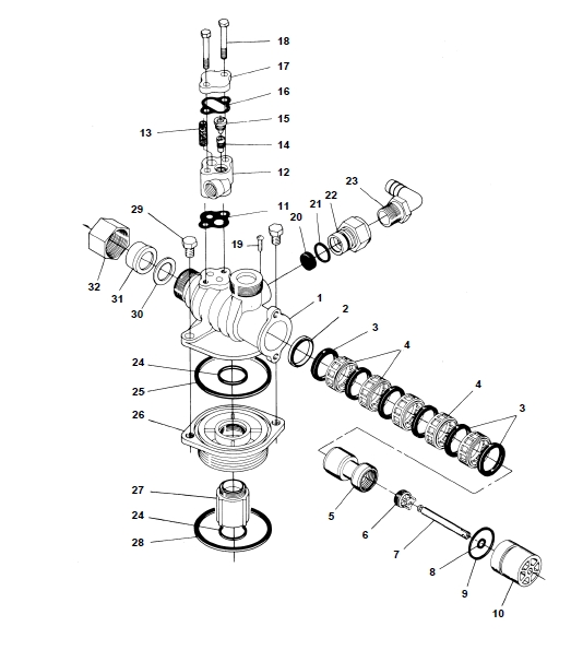 FL25BW-5.0 Backwash Flow Control Button